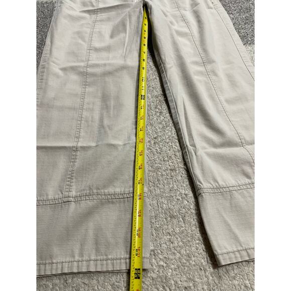 Calvin Klein Jeans Khakis Cropped Womens sz 8 100% Cotton Ripstop Fabric Casual - Picture 2 of 12